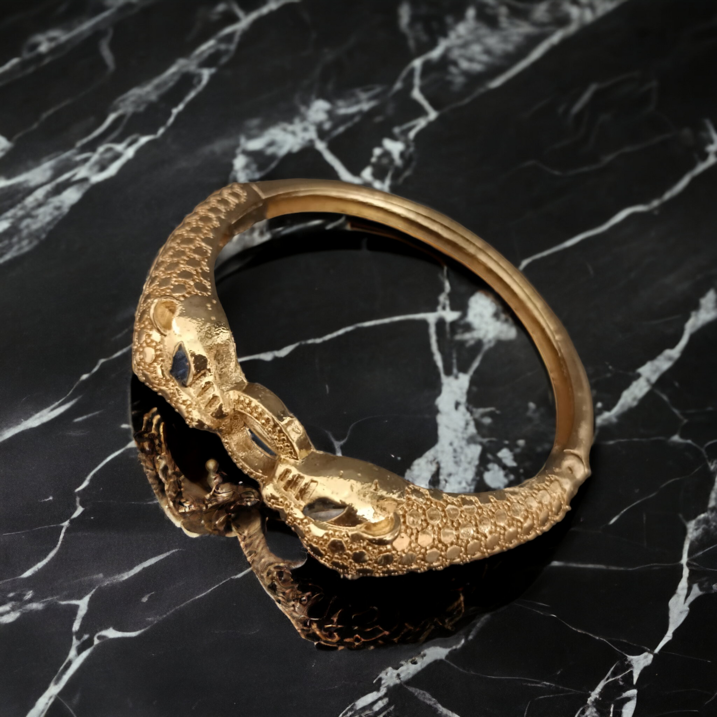 Jack Marc New Silver Gold Jaguar Bracelet For Men