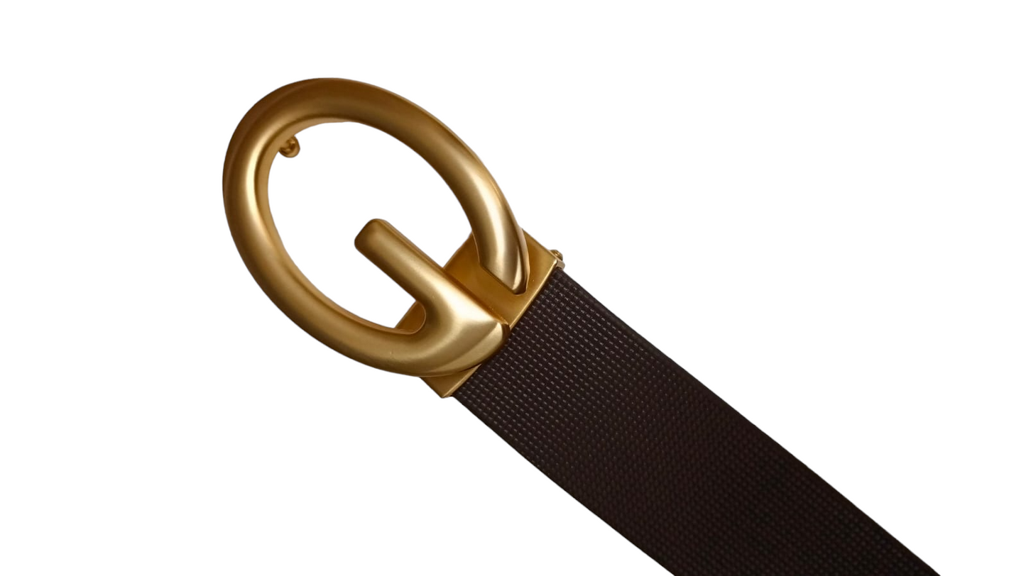 Jack Marc Brown Leather Needle Buckle Belt Size (28-40)35mm Belt
