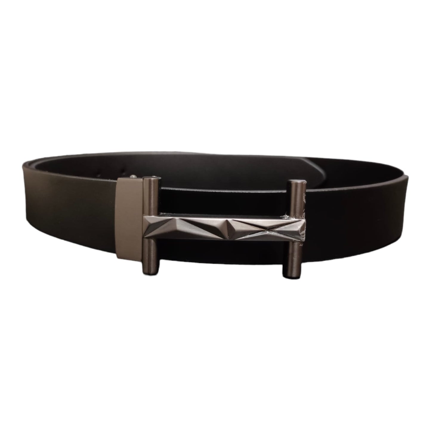 Jack Marc Fashion Pin Buckle Brown Leather Belt For Men