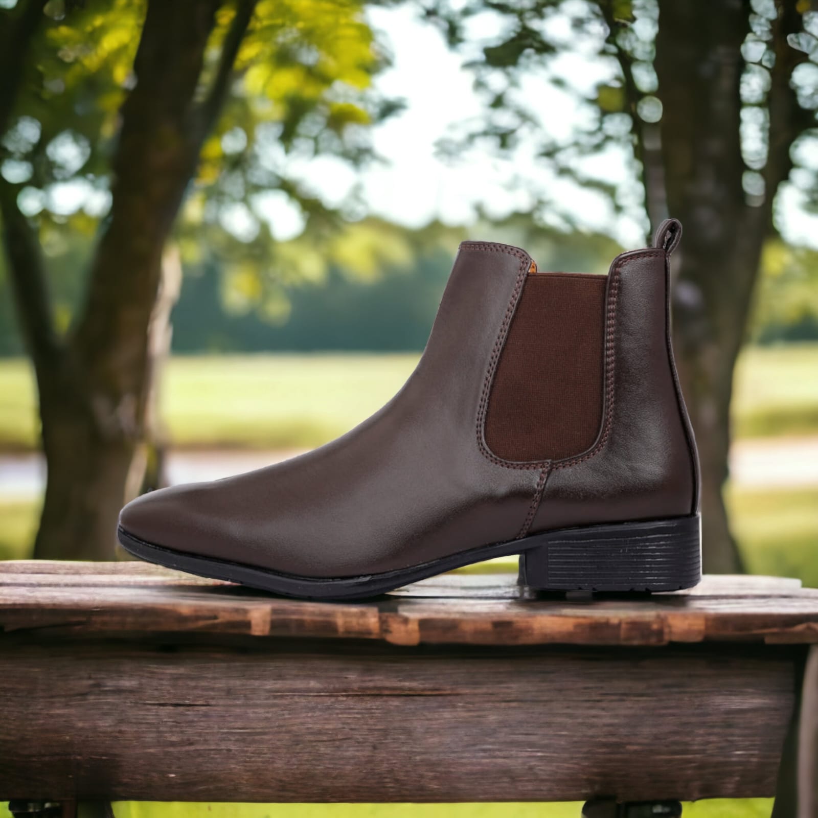 Jack Marc Men's Stylish Brown Formal and Casual Wear British Chelsea Ankle Boots - JACKMARC.COM