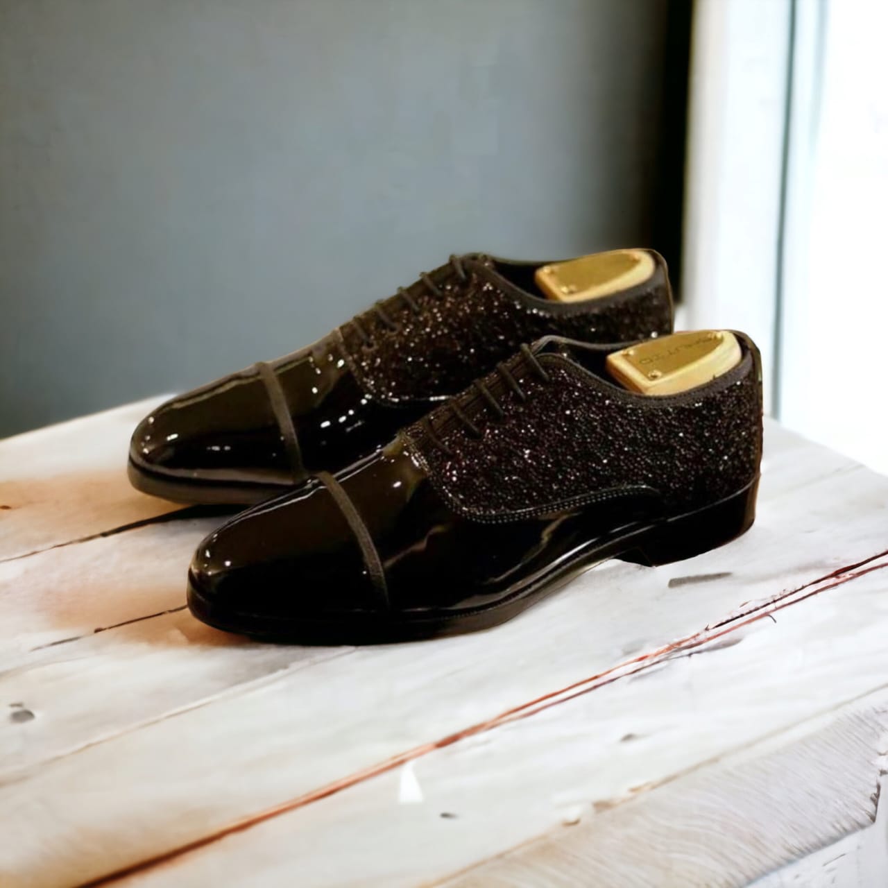 Jack Marc Shimmer Shiny Shoes For Casual & Formal Attire