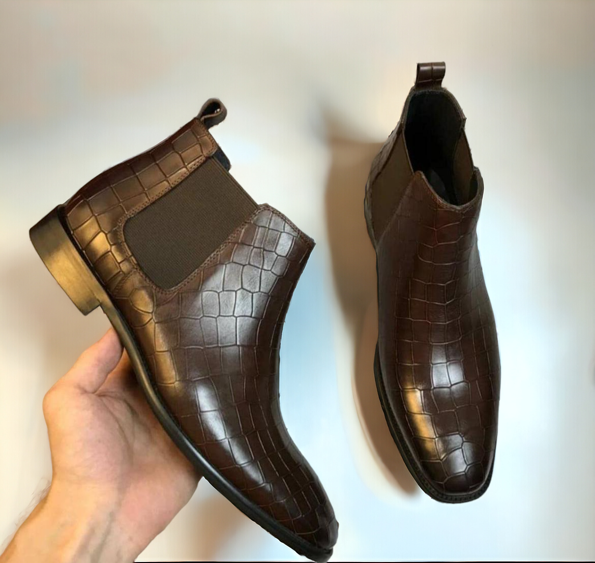 Jack Marc Faux Leather Crocs Chelsea Boots Perfect Fit for Every Occasion