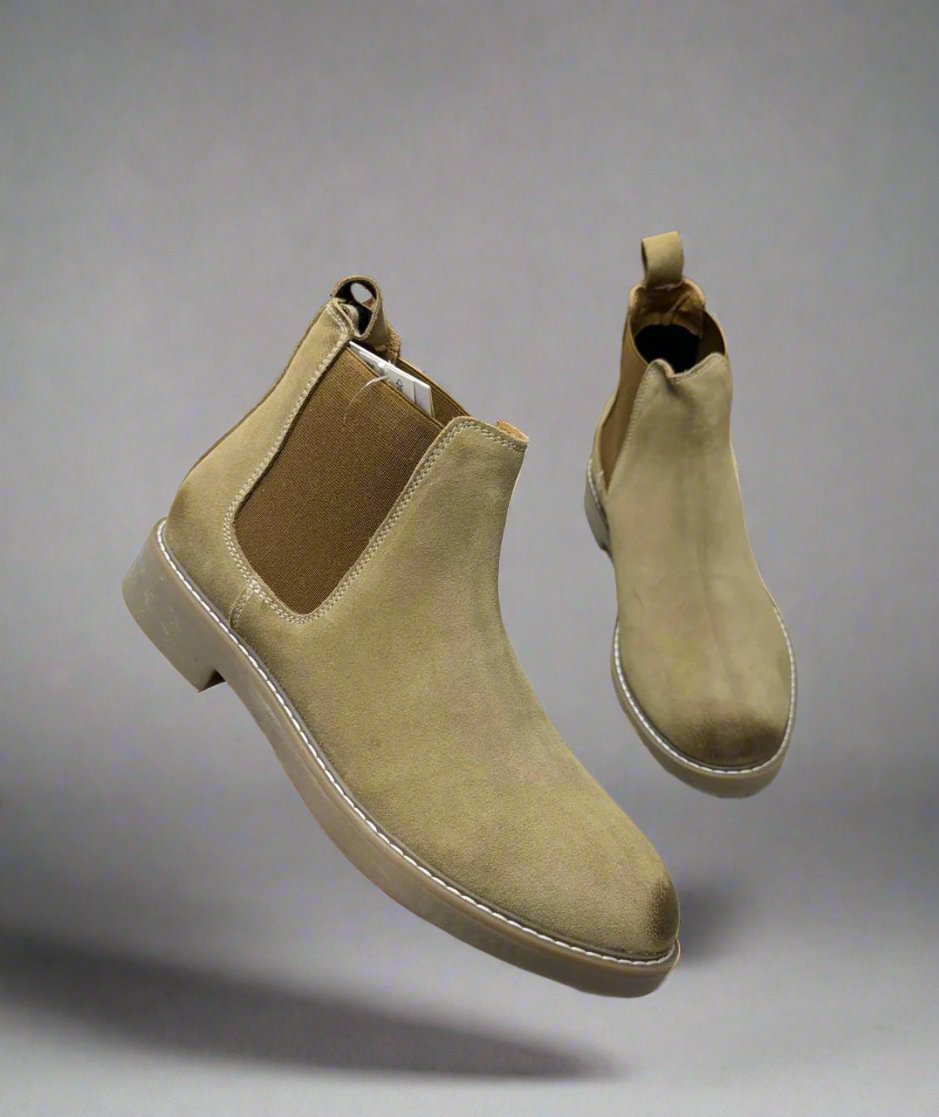 Jack Marc Fashion Chelsea Suede Boots