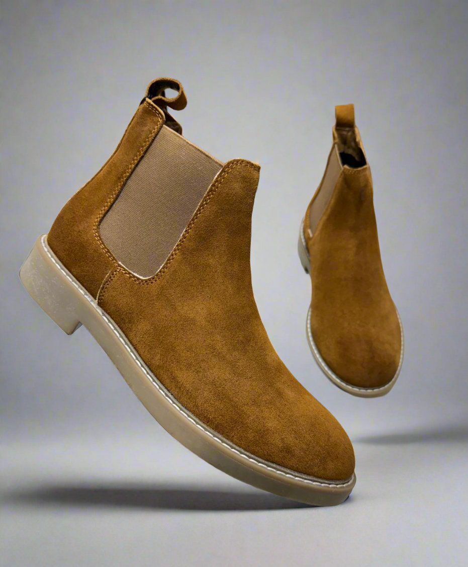 Jack Marc Fashion Chelsea Suede Boots