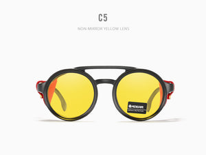 Yellow Cap Leather Twin Bridge UV400 - JACKMARC.COM