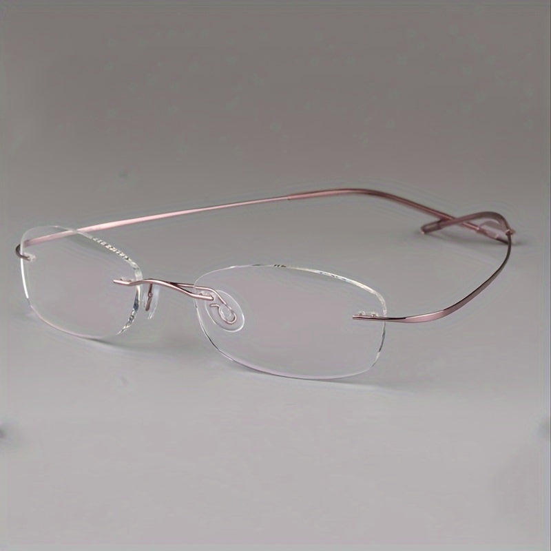 Unisex Casual Frameless Eyeglasses – Ultra-Light Memory Titanium Alloy