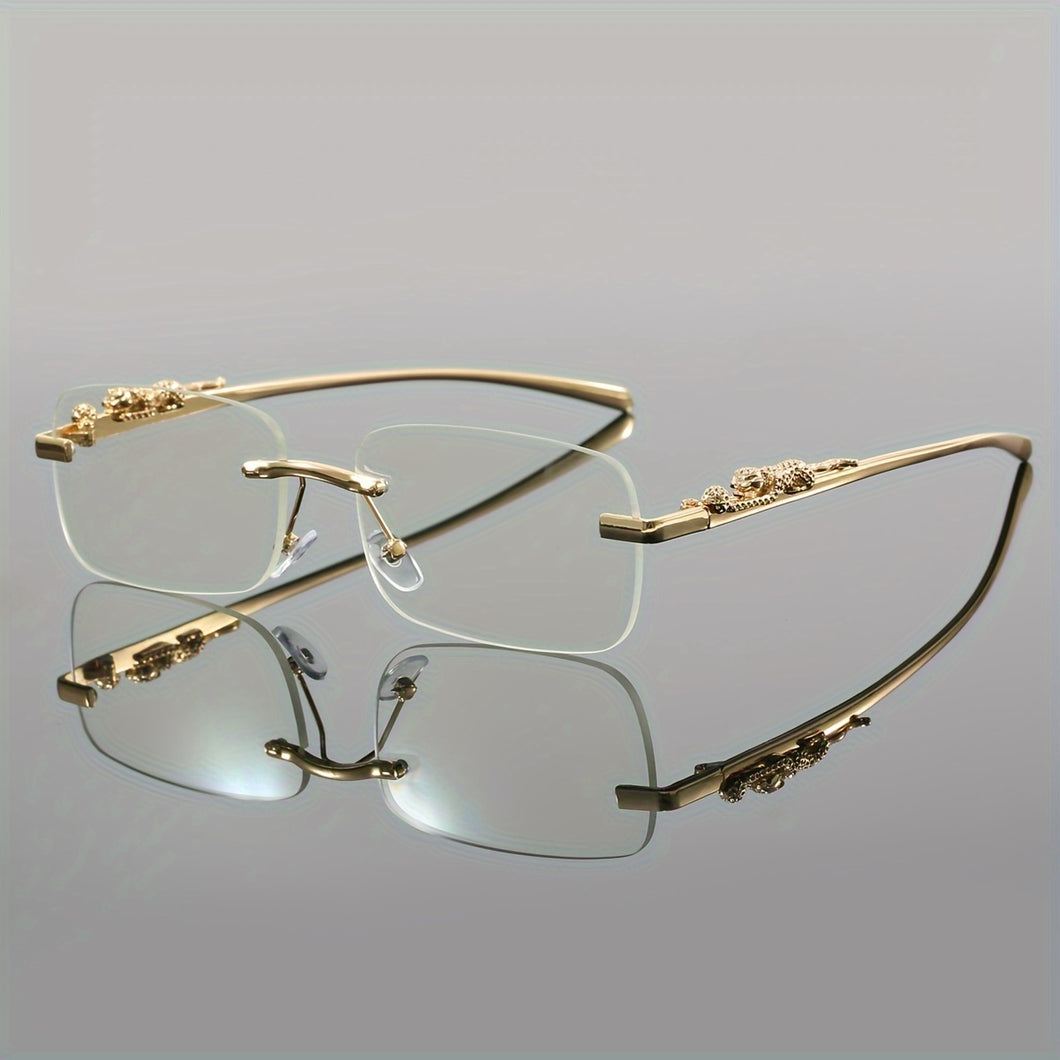 Stylish Rimless Square Blue Light Blocking Glasses