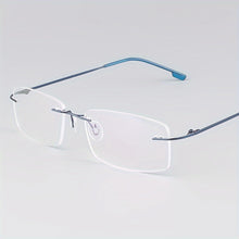 Load image into Gallery viewer, Stylish Stainless Steel Antiblue Rimless Eyeglass Frame Lightweight
