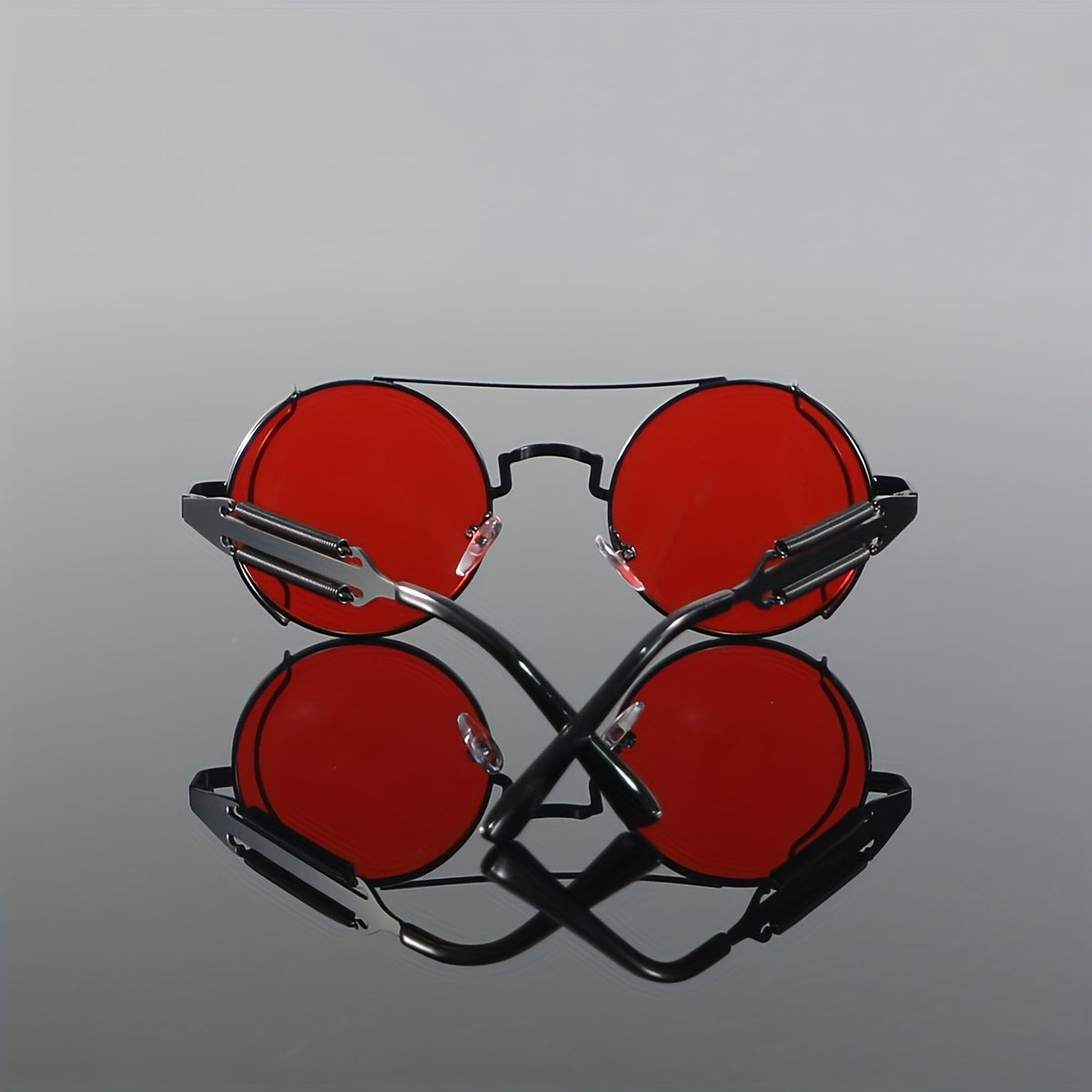 Bold cyberpunk red sunglasses