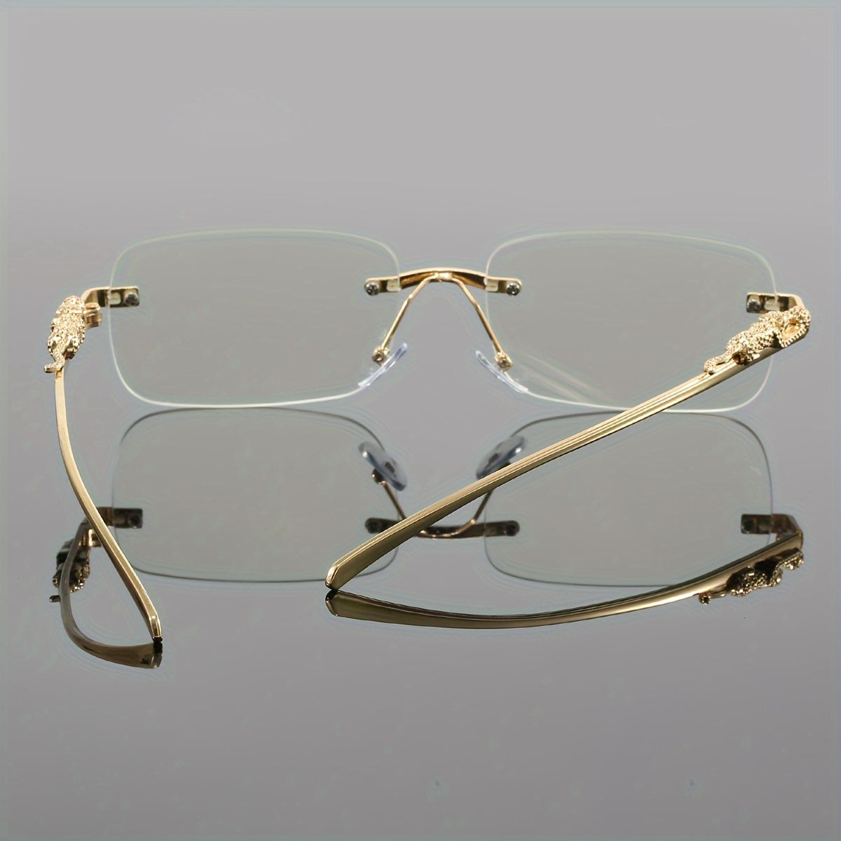 Stylish Rimless Square Blue Light Blocking Glasses