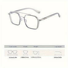 Load image into Gallery viewer, Double Bridge Square Frame Clear Lens Glasses
