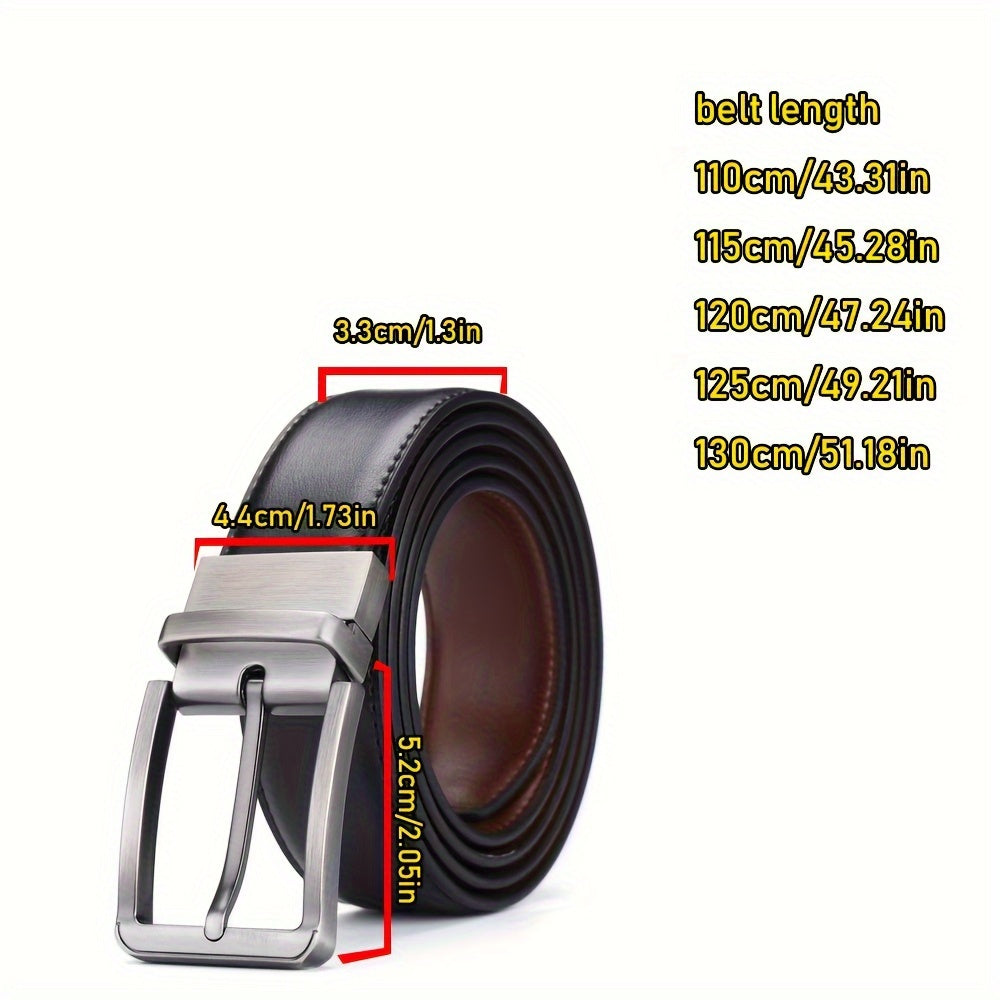 Men's Genuine Leather Double Sided Belt