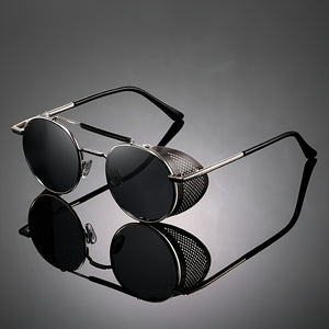 Vintage cap luxury round sunglasses