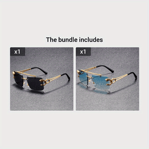 Fashion Rimless Square Sunglasses