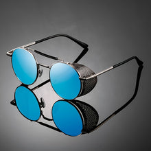 Load image into Gallery viewer, Vintage cap luxury round sunglasses
