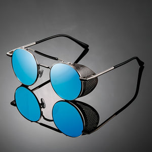 Vintage cap luxury round sunglasses