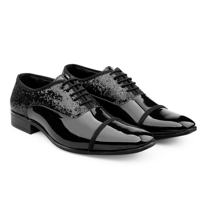 Men's Black Party Wear Formal and Semi Formal Lace-up Shoes For All Seasons