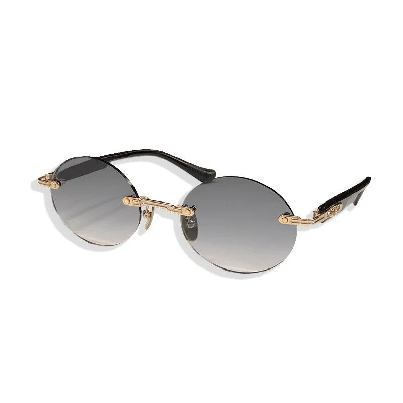 Jack Marc Oval Rimless Sunglasses - Unisex