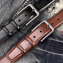 Load image into Gallery viewer, Men&#39;s Genuine Leather Pin Buckle Belt Business Jeans Belt
