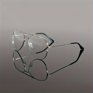 Preppy Style Oval Full Rim Glasses for Men