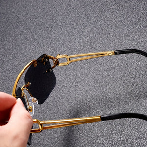 Fashion Rimless Square Sunglasses