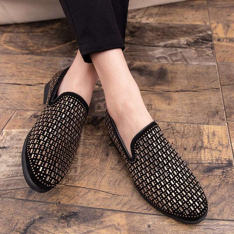Buy All New Shining Rhinestone Luxury Slip on Moccasins For Mens Casual Partywear-Jackmarc.com