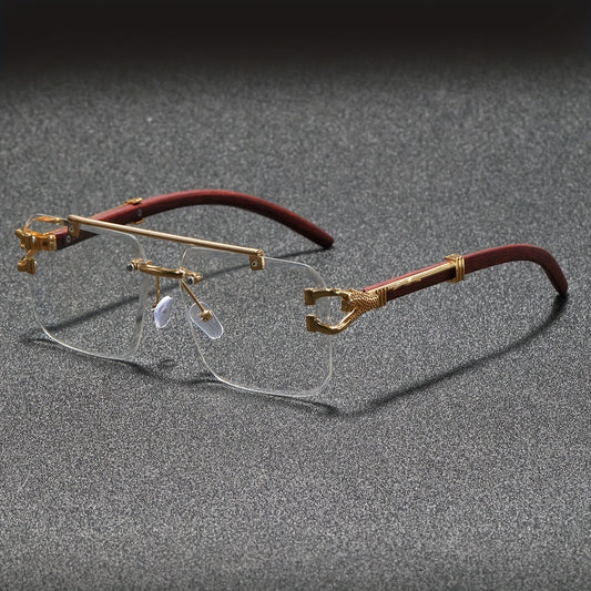 Men's Fashion Rimless Square Glasses