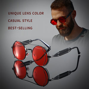 Bold cyberpunk red sunglasses