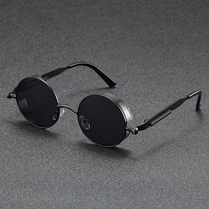 Steampunk bold round sunglasses