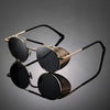 Vintage cap luxury round sunglasses