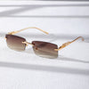 Rimless Rectangle Sunglasses - UV400 Protection