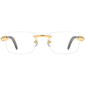 New Redwood Temple Rimless Optical Glasses Frame