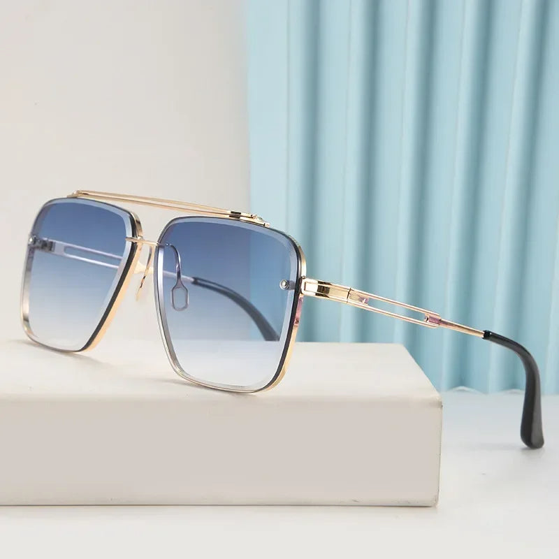 Square Pilot Style Rivets Sunglasses