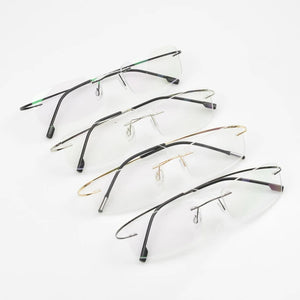 Unisex Rimless Business Myopia Glasses