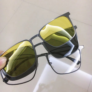 Magnet Clip Polarized Sunglasses For Men One Glasses