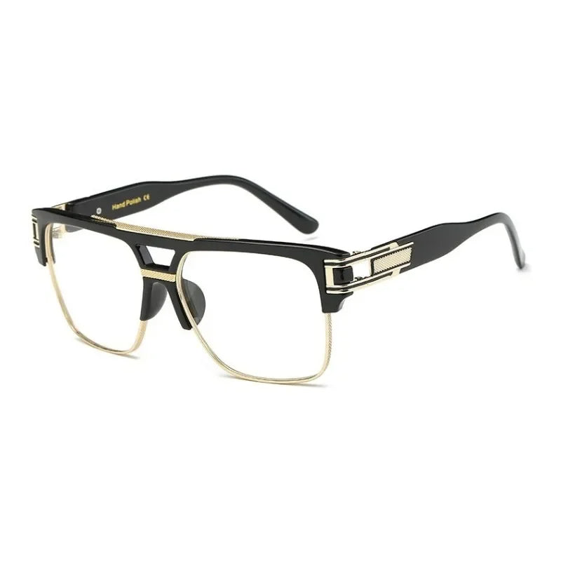 Geometric Oversize Black Eyeglasses