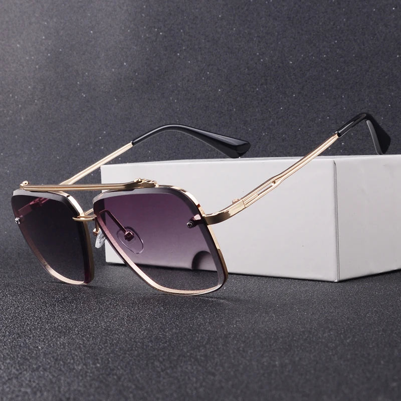 Square Pilot Style Rivets Sunglasses