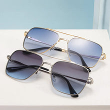 Load image into Gallery viewer, Square Pilot Style Rivets Sunglasses
