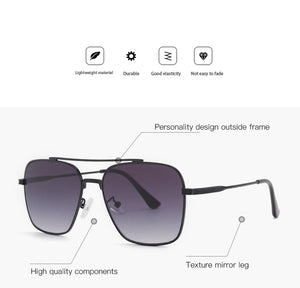 Square Pilot Style Rivets Sunglasses