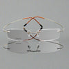 Unisex Rimless Business Myopia Glasses