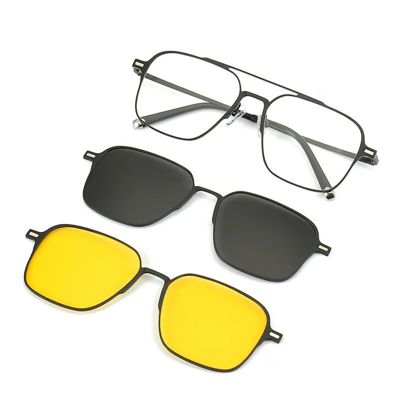 Magnet Polarized Sunglasses For Men One Glasses