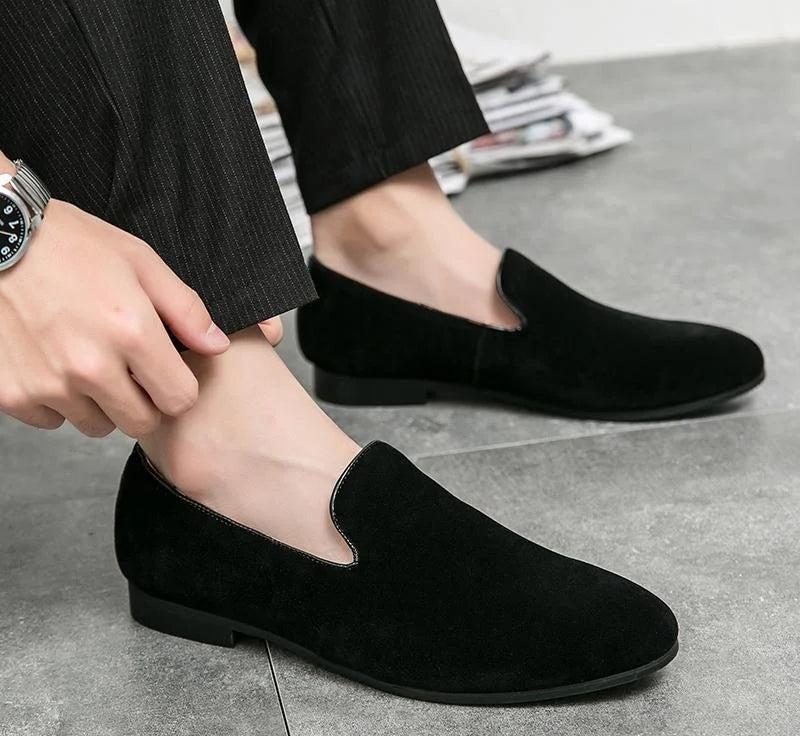 Designer Men's Loafers Shoes Luxury Moccasin Suede Shoes