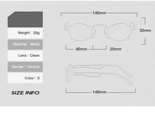 Load image into Gallery viewer, Alloy Small Punk Oval UV400 Sunglasses
