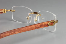 Load image into Gallery viewer, Wooden Rimless Eyeglass Frame
