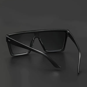 Flat top black sunglasses