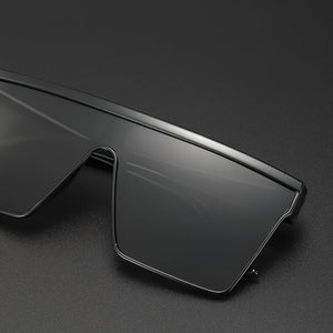 Flat top black sunglasses