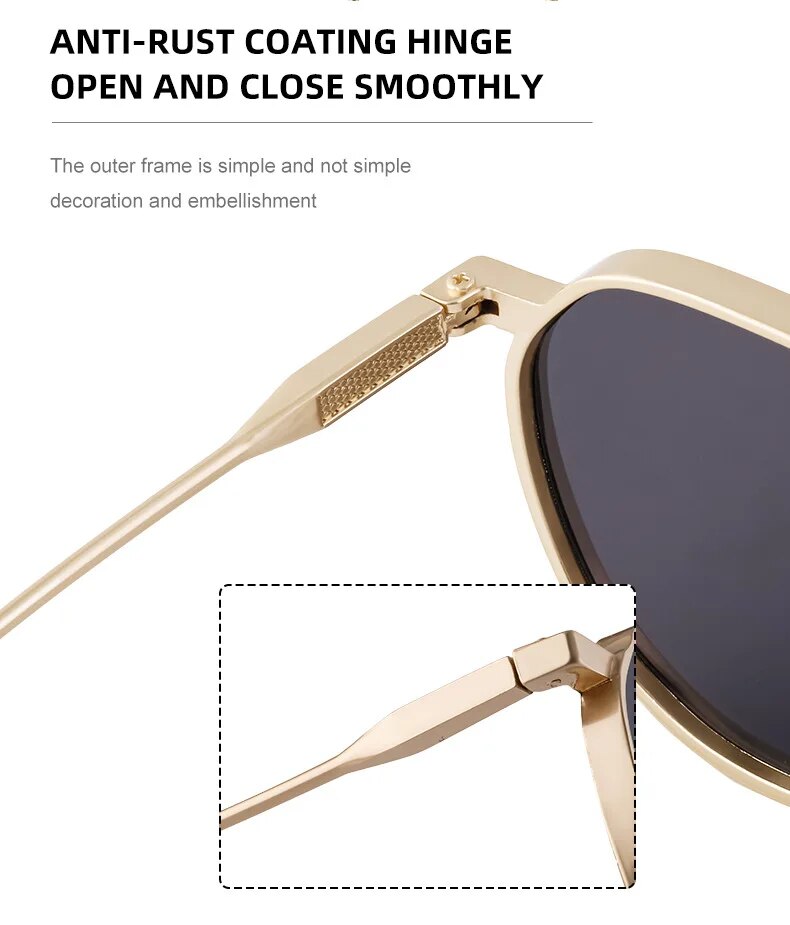 Fashion Autumn Winter Sunglasses - Vintage Metal Oval Frame