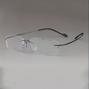 Unisex Casual Frameless Eyeglasses – Ultra-Light Memory Titanium Alloy