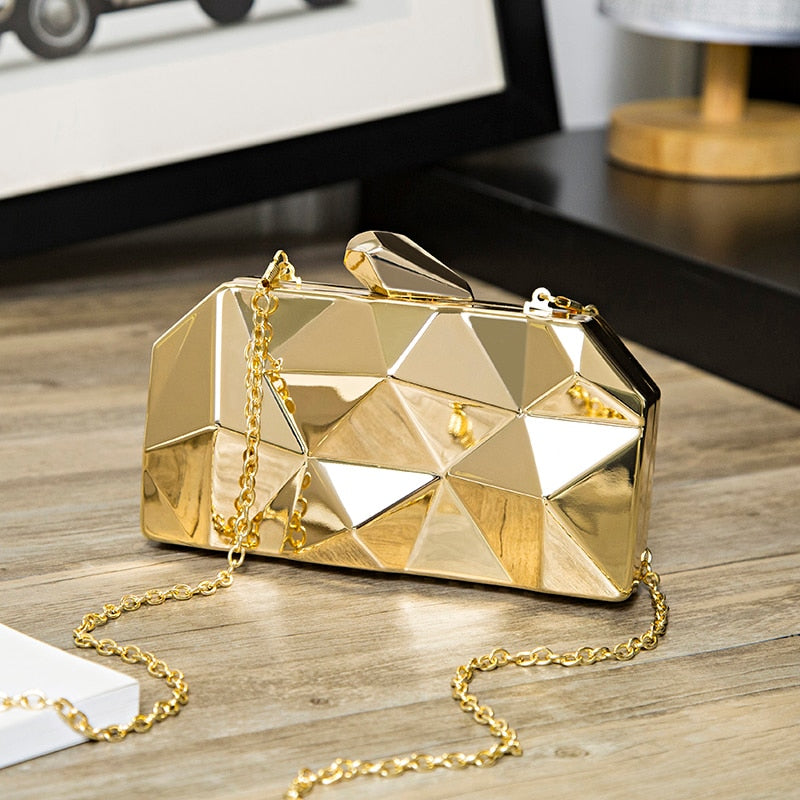 Jack Marc Geometric Clutch bags Elegant  Women Handbag For Party For Wedding Dating Party