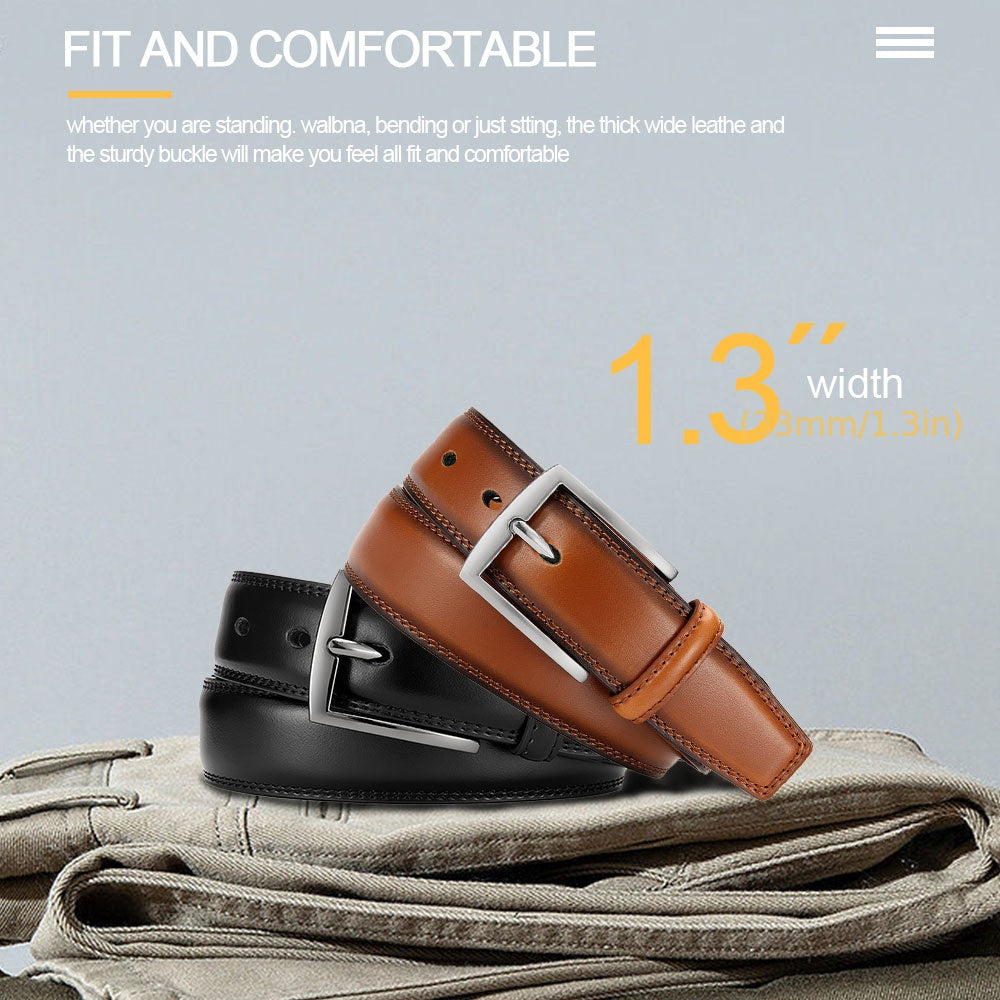 Men Pin Buckle Belt, Men's Casual Business Belt